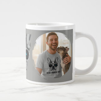 Cool Merle Frenchie Dad French Bulldog Giant Coffee Mug