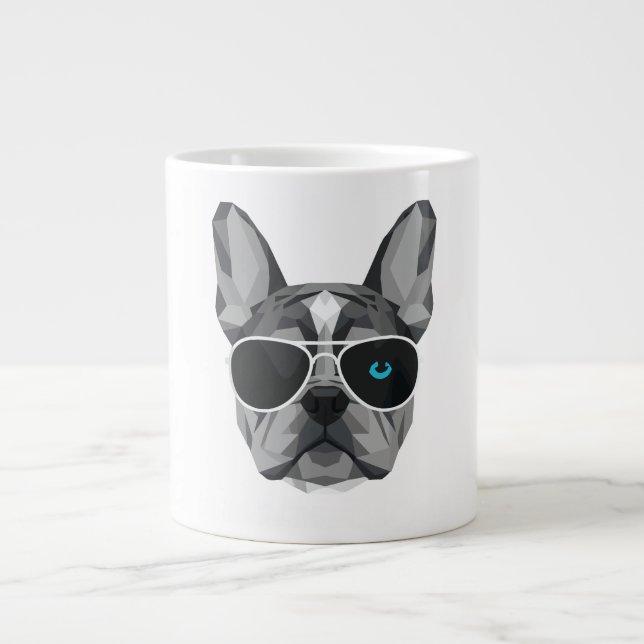 Cool Merle Frenchie Dad French Bulldog  Giant Coffee Mug (Front)