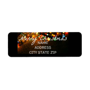 **COOL MERRY CHRISTMAS** RETURN ADDRESS LABEL