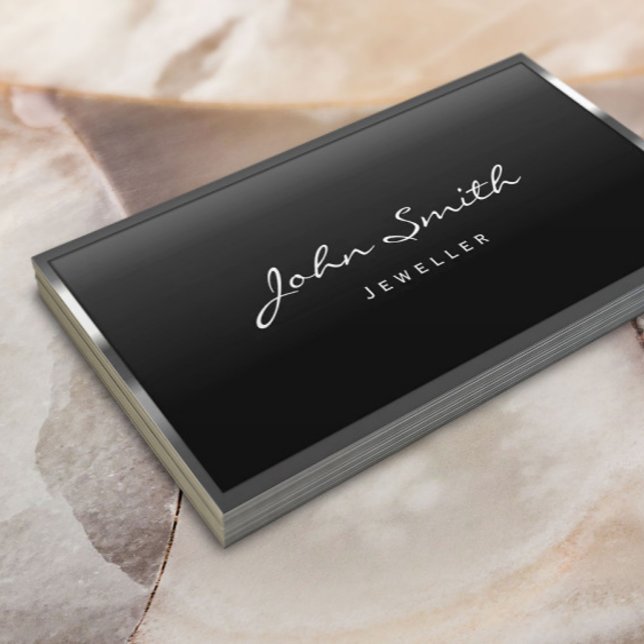 Cool Metal Border Jewellery Business Card (Creator Uploaded)
