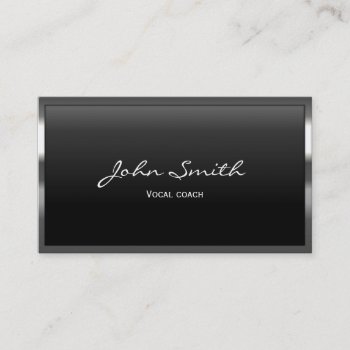 Cool Metal Border Vocal Coach Business Card by cardfactory at Zazzle