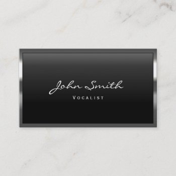 Cool Metal Border Vocalist Business Card by cardfactory at Zazzle