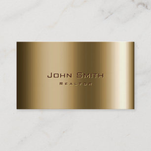 Cool Metal Bronze Realtor Business Card