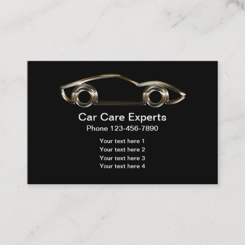 Cool Metal Car Logo Design Business Card