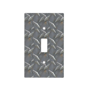 Cool Metal Diamond Pattern Single Switch Plate