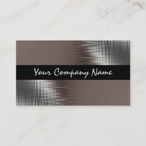 Customizable Cool Metal Look On Black Business Cards