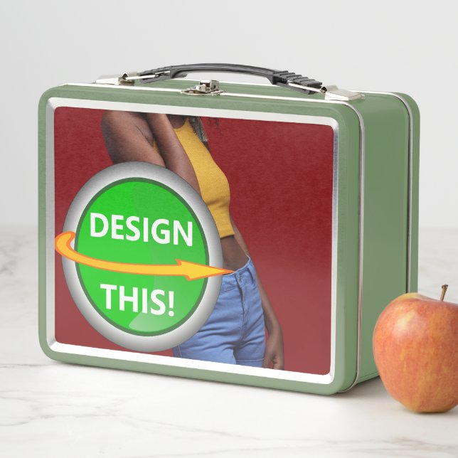 COOL! Metal Lunchbox - Green - Custom (In Situ)