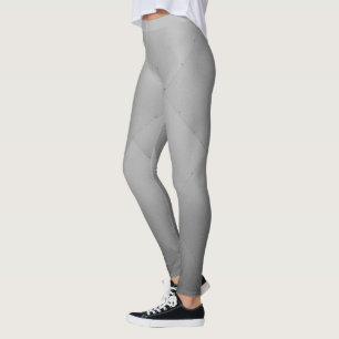 Cool Metallic Aluminum Plates Gray Leggings