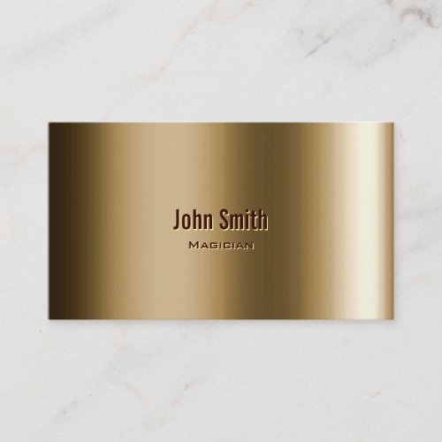 Cool Metallic Bronze Magician Business Card