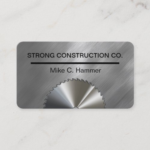 Cool Metallic Construction Business Cards