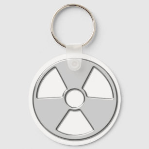 Cool Metallic Radioactive Radiation Symbol Keychain