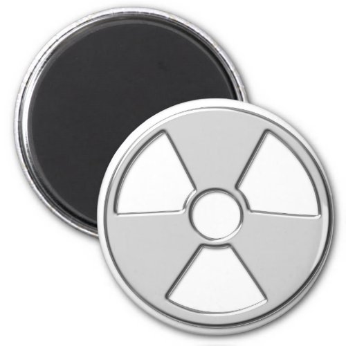 Cool Metallic Radioactive Radiation Symbol Magnet