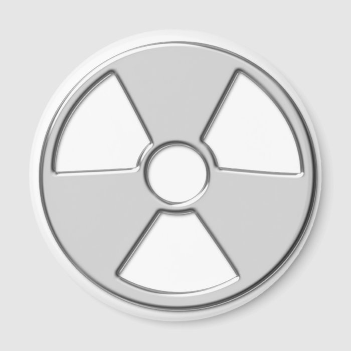 Cool Metallic Radioactive Radiation Symbol Magnets