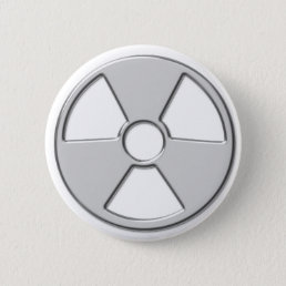 Cool Metallic Radioactive Radiation Symbol Pinback Button