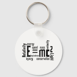 Cool Metallic Science Mass Equivalence Keychain