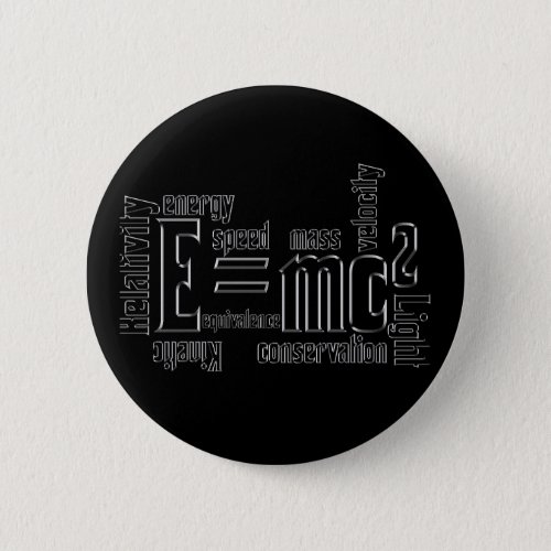 Cool Metallic Science Mass Equivalence Pinback Button