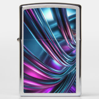Cool Metallic Waves Zippo Lighter