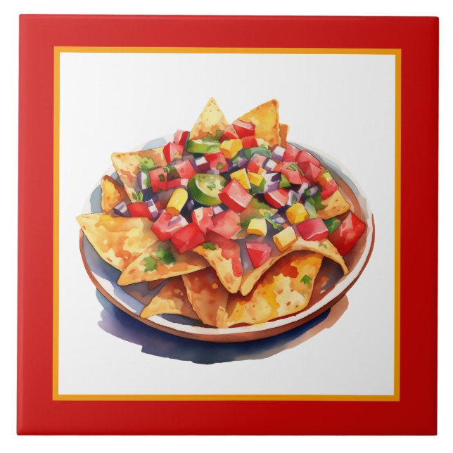 cool Mexican food home Business crafting Ceramic Tile (Front)