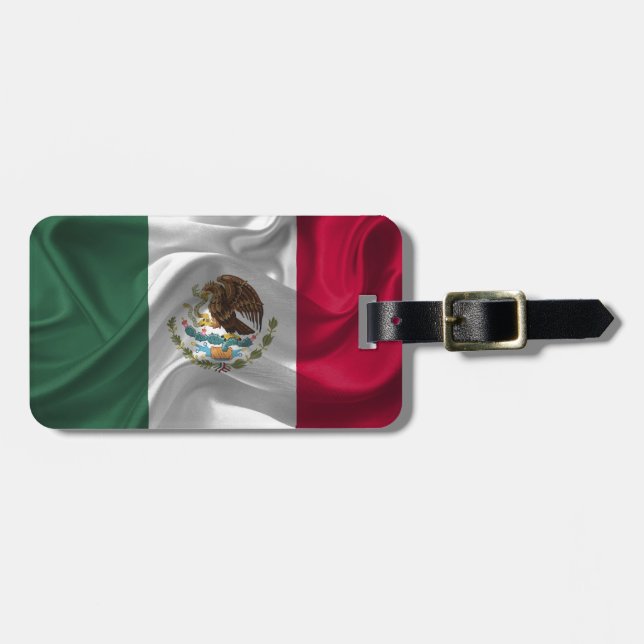 Cool Mexico Flag Design Luggage Tag (Front Horizontal)