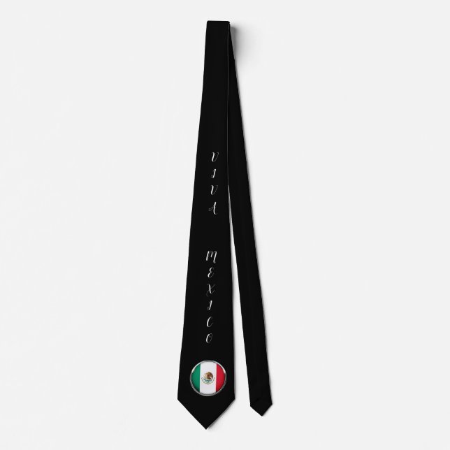 Cool Mexico Flag Design Neck Tie (Front)