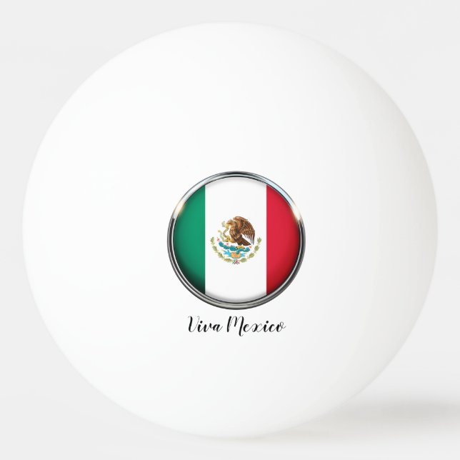 Cool Mexico Flag Design Ping Pong Ball (Front)