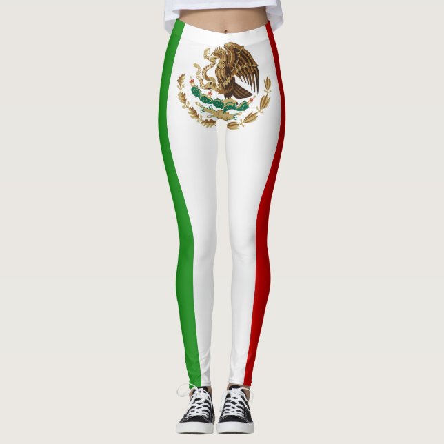 Cool Mexico Flag Fashion Leggings (Front)
