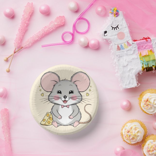 Cool mice mouse animals pet cartoon Birthday Paper Bowls (Party)