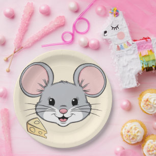 Cool mice mouse animals pet cartoon Birthday Paper Plates