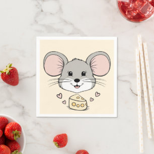 Cool mice mouse animals pet cartoon valentine napkins