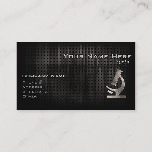 Customizable Cool Microscope Business Cards
