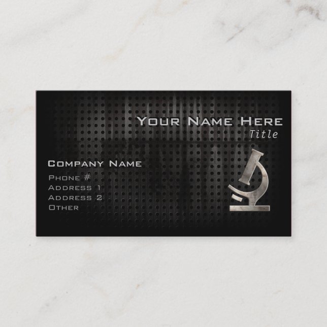Cool Microscope Business Card (Front)