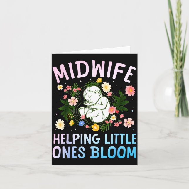 Cool Midwife Art For Women Midwifery Doula Nursing Card (Front)