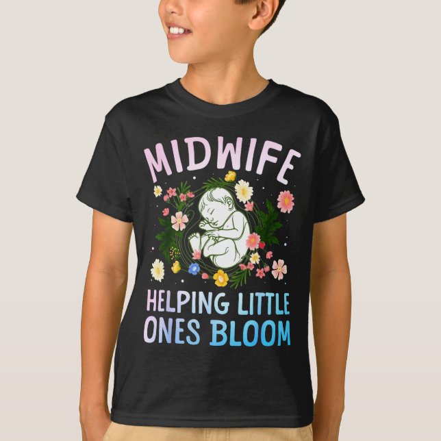 Cool Midwife Art For Women Midwifery Doula Nursing T-Shirt (Front)