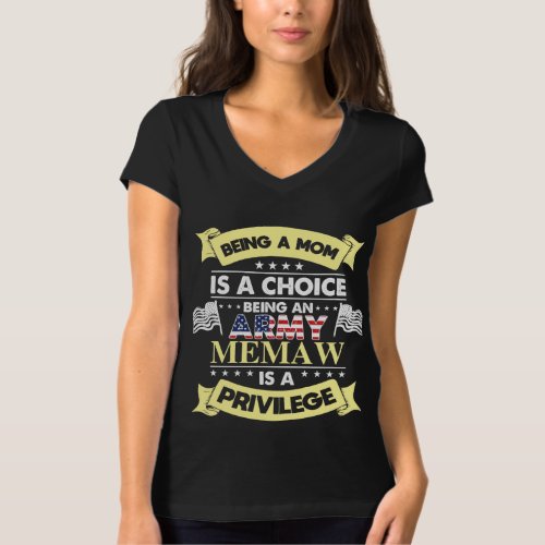 Cool Military Proud US Army Memaw Grandma shirt