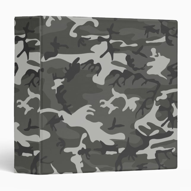 Cool Military Style Urban Camouflage 3 Ring Binder (Front/Spine)