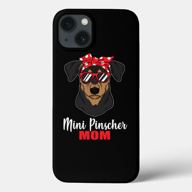 Cool Mini Pinscher Dog Mom Dog Lover Pet Gift Case-Mate iPhone Case (Back)