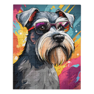 Cool Mini Schnauzer Jigsaw Puzzle