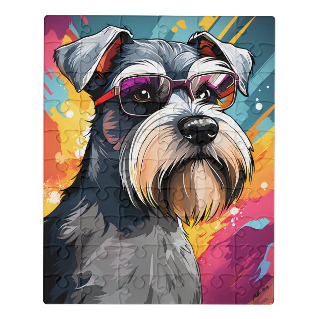 Cool Mini Schnauzer Jigsaw Puzzle (Puzzle Vertical)