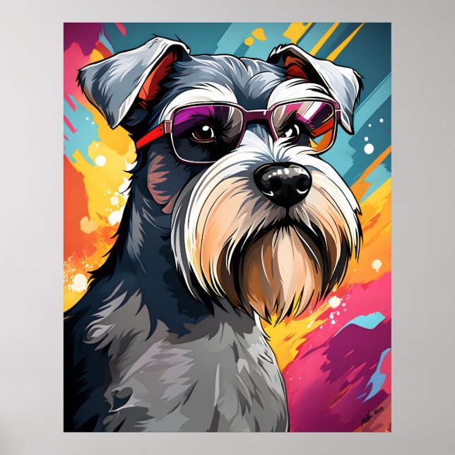 Cool Mini Schnauzer Poster (Front)