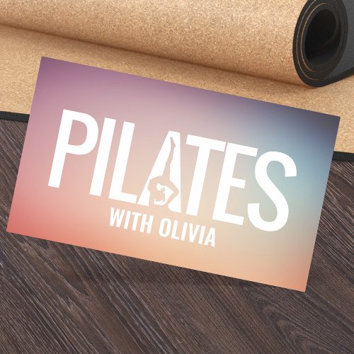 Cool Minimal Pilates Instructor  Business Card