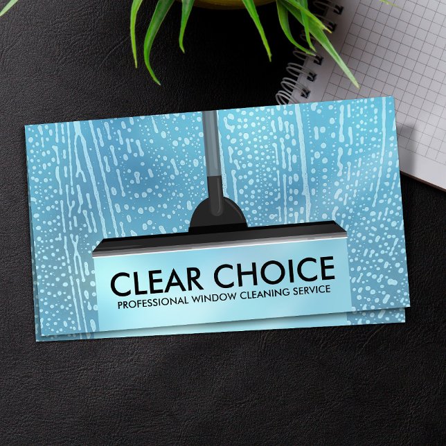 Cool Minimal Window Cleaning Services Business Card (Creator Uploaded)