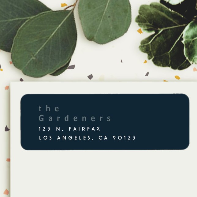 Cool Minimalist Deep Blue Label (Creator Uploaded)