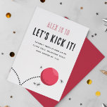 Cool Minimalist Kids Kickball Birthday Party Invitation<br><div class="desc">Invite friends for a birthday game of kickball with these awesome kids kickball birthday party invitations! Minimalist design is sure to please even the pickiest of boys who've outgrown the "little kid" look... and I'd know because I personally designed these for my 10 year old son! Design features modern black...</div>