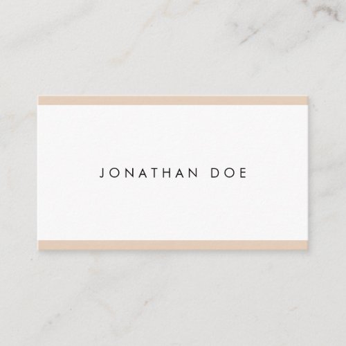 Cool Minimalist Plain Professional Sophisticated Business Card