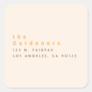 Cool Minimalist Square Sticker