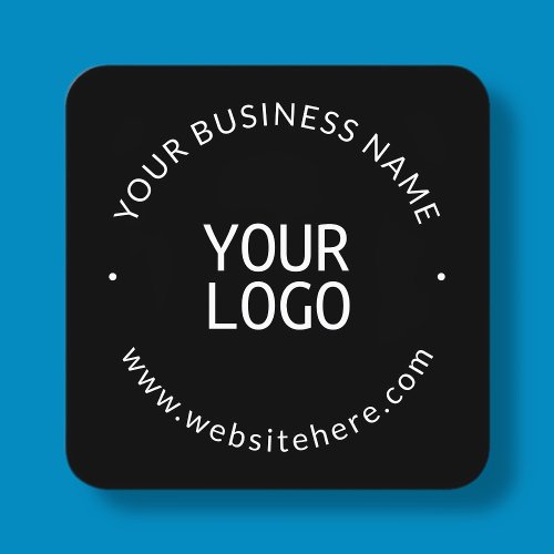 Cool minimalistic template  black square business card