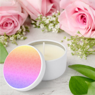 Cool mint colored Indian style geometric pattern Mini Candle Favors