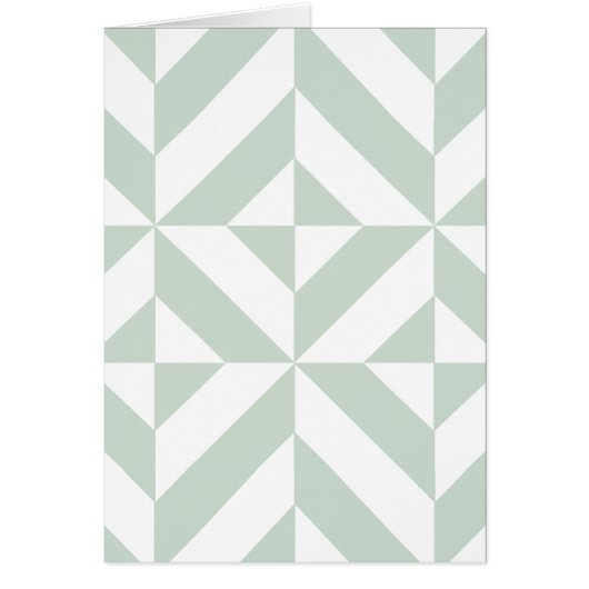 Cool Mint Geometric Deco Cube Pattern (Front)
