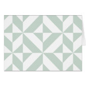 Cool Mint Geometric Deco Cube Pattern (Front Horizontal)