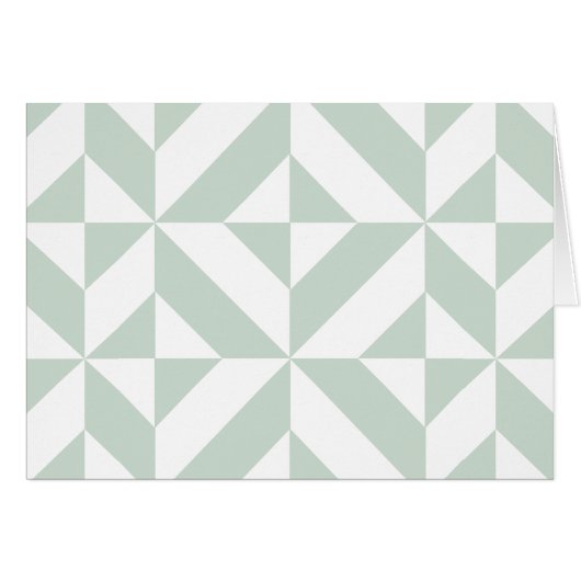 Cool Mint Geometric Deco Cube Pattern (Front Horizontal)